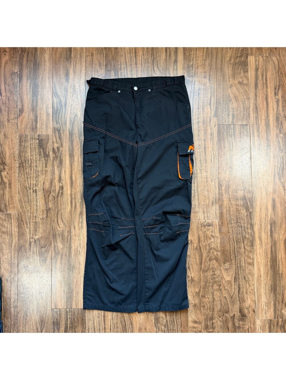 KTM Powerwear Racing Cargo Pants Mens XL Black Orange Mechanic Workwear